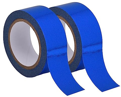 MFUOE Lot de 2 rouleaux de ruban adhésif Washi bleu roi - 15 mm x 5 m - Ruban de masquage décoratif pour loisirs créatifs, emballage cadeau, cadre photo, scrapbooking (bleu roi)