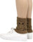 SHTGOI Damen Beinstulpen Knöchelwärmer Gestrickte BeinwäRmer Stulpen Kurz fußlose Beinsocken Winter Stricken Stulpen Eule Beinlinge Wolle BeinwäRmer Leg Warmers für Damen Mädchen 2 Paar Khaki