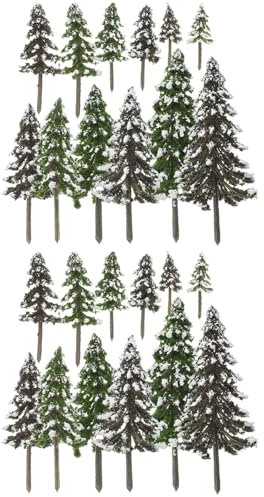 Gadpiparty pcs Cedar sand table model fake trees model pine trees realistic snow frost christmas decoration bottle brush train diorama abs micro scene plant mix