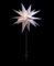 Sterntaler Dekostern | Weihnachtsstern Kunststoff | 18-Zacker | Faltstern mit Ständer | Weiß | 100cm | Außen | LED | Netzstecker