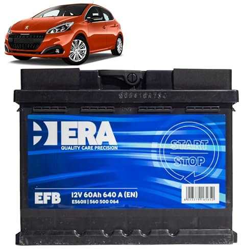 Batteria 60Ah EFB per Peugeot 208 I 1.2 1.6 PureTech benzina 2012-2019