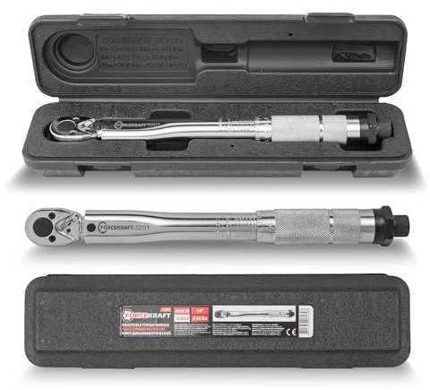 FORCEKRAFT Drehmomentschlüssel 1/4 Zoll | Klick-Drehmoment 2-24 Nm | Hochwertiger verstellbarer Maulschlüssel für Schrauben und Muttern | Komfortabler Griff, langlebig und präzise
