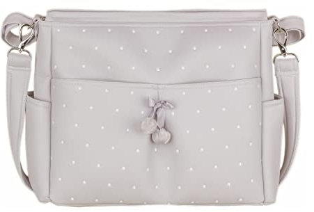 Bolsa de Canastilla Rosy Fuentes - Bolso Cambiador - Gran Capacidad - Elegante y Práctica - Materiales de Máxima Calidad -Gris