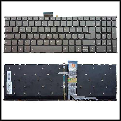 Generico Tastiera Italiana per Lenovo V15 G2-ITL 82KB 82ME Grigia RETROILLUMINATA