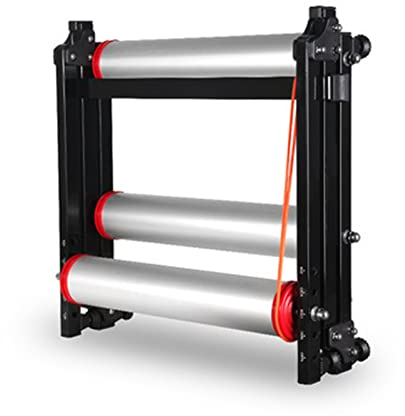 WJFLUCK Fahrrad-Scooter-Trainer – Faltbarer Fahrradtrainer – Verstellbarer Indoor-Fitness-Parabol-Roller-Fahrradtrainer für Mountainbikes und Rennräder