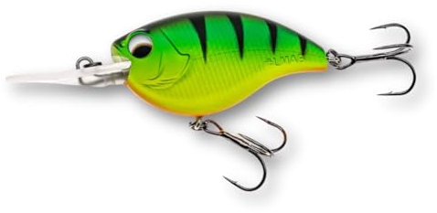 LMAB Crankbait 5,5 cm Power Vibe 55F - 3 Lauftiefen, Floating - Wobbler Barsch, Crankbait Wobbler, Kunstköder Angeln, Barsch Wobbler, Spinnfischen Köder (Fire Tiger, MR | Lauftiefe 2-3 m | 13 Gramm)
