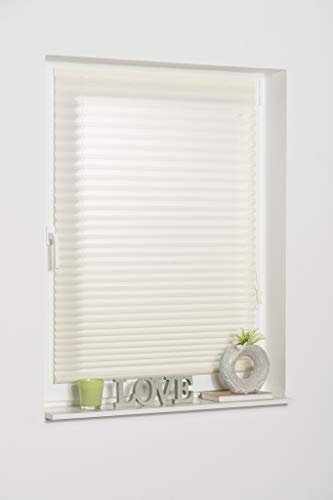K-Home® Klebe-Plissee Creme Lichtschutz B25 x H130 cm