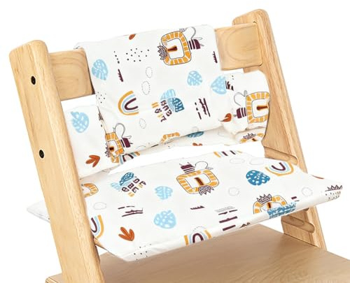 BOYIFEIJIE Sitzkissen für Tripp Trapp Hochstuhl, Weich Gepolstert, Leicht zu Befestigen, als Zubehör für Stokke Tripp Trapp, Erhältlich (Regenbogen)