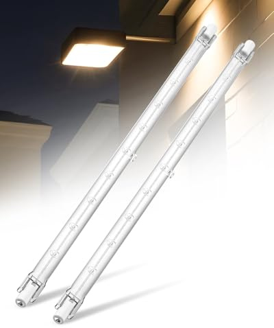 Lustaled Halogen Superstar 1500W, 254MM R7s Halogen Dimmbar Warmweiß 3000K Linear J254 Leuchtmittel R7S Halogenstrahler für Stableuchtmittel Stehlampe Studiobeleuchtung Landschaftsbeleuchtung(2 Stück