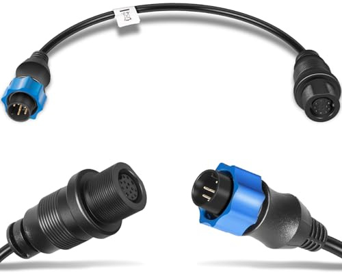 yourour Replacement for 1852077 Dual Spectrum Chirp Adapter Cable/MKR-DSC-10 Compatible with Lowrance 7-Pin Transducer, HDS and Hook Series Fish Finders
