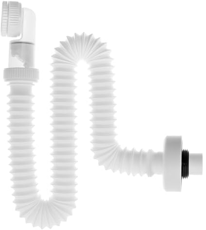 QWORK® 1 1/4 siphon lavabo flexible, tuyau d'évacuation extensible 320-780 mm - anti-odeurs et facile à installer
