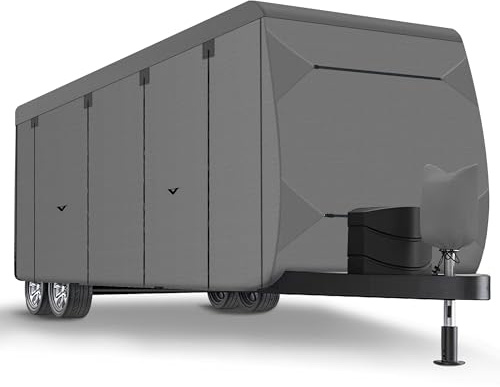 Wohnwagen Schutzhülle–Sommer/Winter Outdoor Wasserdicht | UV-geschützt, Atmungsaktiv, Winddicht, Staubdicht –Ganzjahresschutz 700*250*220