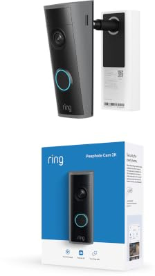 Ring Peephole Camera 2K (newest gen), 32.5-60 mm door thickness, DIY Wireless Doorbell Camera, Renter-friendly installation, Replaces existing peephole, Retinal 2K, 6x Zoom, Two-Way Talk