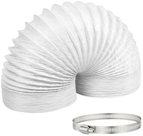 NUTKIT Portable Air Conditioner Hose, 15mm Diameter 300cm Length | AC Exhaust Extension Vent Flexible Hose, PVC Flexible Air Conditioning Vent Universal AC Pipe