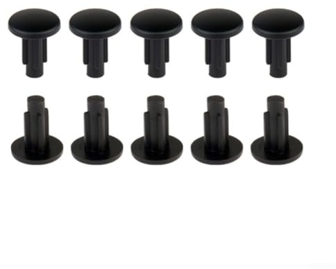 ZWEquipint 10 Stück M5 Fahrradschraubenlochabdeckungen Gummi-Staubkappe für Flaschenhalter Montage auf Rennrad Mountainbike Rahmen schwarz 1 x 1 cm Schutz