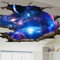 JAYSK 3D dreidimensionale Wandaufkleber Wandbehänge kreative Universum Himmel Decke Tapetenaufkleber 113 * 58cm