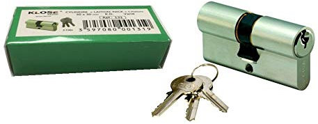 Cylindre KLOSE besser Ressorts Inox Laiton Nickelé s'entrouvrant - 30x30mm