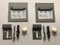 Set mit je 2x Bild-Halter 70x70mm & Z-Haken & Wandpuffer selbstklebend Abstandshalter Glas Schild Bilder Edelstahl Schild Acrylglas
