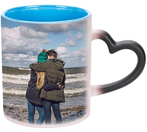 Tasse Personalisierte Fototasse Kinder Familie Liebespaar Zaubertasse mit Foto selbst gestalten Magische Kaffeetasse Milchtasse Individuelles Foto Geschenk für Weihnachten Valentinstag Geburtstag