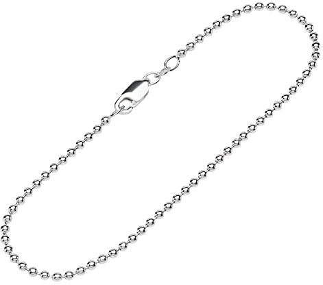 NKlaus Armband 925 Sterling Silber 19cm Kugelkette rund Damen designer Armbandkette 12281
