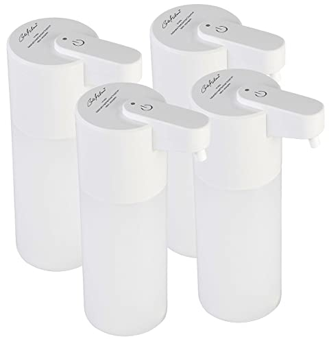 Carlo Milano Seife Spender: 4er Set Automatischer Akku-Seifenspender, IR-Sensor, 5 Stufen, 500 ml (Seifenspender berührungslos, Automatischer Flüssigseifenspender)