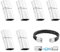 6 Stück Armband Magnetverschluss, Rechteck Verschluss für Schmuck, 12 * 6mm Silber Magnetverschluss Schmuck Edelstah für Lederband Halskette Schnalle Bohrung