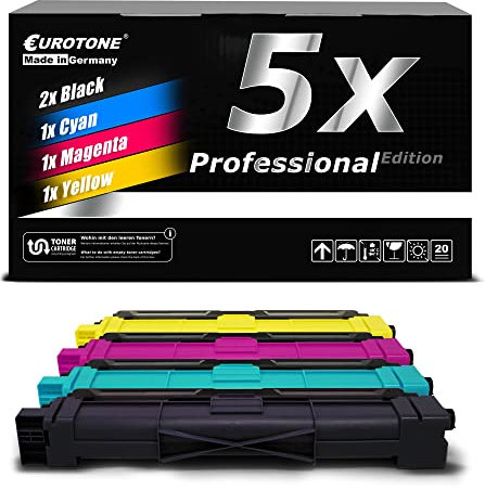 EuroPro Toner im 5er Set, kompatibel für Brother MFC-L3710CW MFC-L3730CDN MFC-L3740CDN MFC-L3750CDW MFC-L3770CDW, TN-243/TN-247