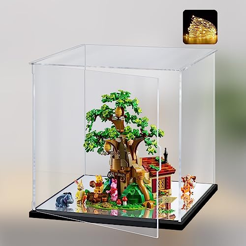 Naconmlet Vitrine en acrylique transparent pour Lego Disney Winnie l'ourson 21326, boîte de présentation anti-poussière pour protéger les figurines d'action ou les collections (30 x 24,9 x 30 cm)