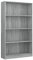 vidaXL Libreria 4 Ripiani Grigio Sonoma 80x24x142 cm Legno Multistrato