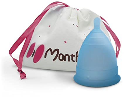 MonthlyCup - Coupe menstruelle fabriquée en Suède | Taille normale | Pour flux léger à abondant | Réutilisable | 100% silicone médical