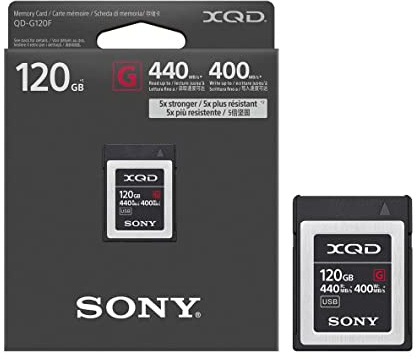 Sony XQD 120GB G-Series - Tough PCI Express 3.0 - Digital Memory Card - Read 440MB/s Write 400MB/s [QDG120F]