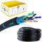 EXTRALINK Cavo di rete per esterno CAT5E Cavo FTP (F/UTP) Cavo Ethernet Schermato 305M, Cavo rete in gel esterno Coppia Intrecciata, Cavo Rj45 Rame, Isolamento HDPE, Copertura esterna PE