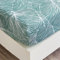 Drap Housse 140x200 cm 2 Personnes avec Grand Bonnet de 30 cm - Drap-Housse Microfibre Doux à Motif Feuilles Tropicales - Vert Clair