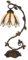 Clayre & Eef Tiffany Tischlampe Ø 18x53 cm Weiß Grün Glas Schreibtischlampe Tiffany