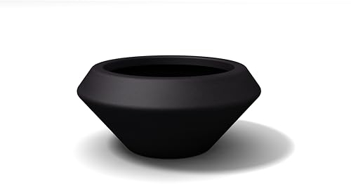 Kloris Pot pour Plantes Bol de Jardin polyéthylène diamètre 60 cm Hauteur 27 cm Couleur Graphite. Haute qualité Made in Italy