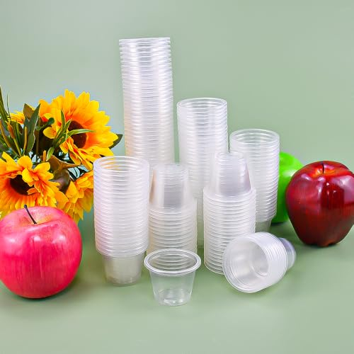 SLTAXAR 40 ml Schnapsgläser Plastik Schnapsbecher 200 Stück Shotgläser Plastik Stamperl 4cl Plastikbecher Schnaps Transparente Shot Becher Plastik 4cl Trinkbecher Kurz für Party Spaß Hochzeiten