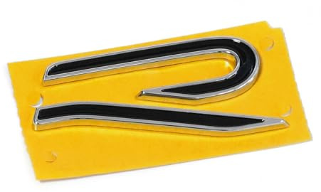 Volkswagen 571853425DFOD Schriftzug R-Logo Emblem Aufkleber, schwarz/Silber