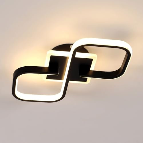 Mckalen LED Deckenleuchte Modern Design, 36W 4050LM 40.5CM Quadratische Deckenlampe LED Warmweiß Wohnzimmer, Acryl Deckenbeleuchtung für Schlafzimmer Küche Flur, 3000K