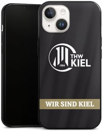 Slim Case extra dünn kompatibel mit Apple iPhone 14 Silikon Handyhülle schwarz Hülle Fanartikel THW Kiel Handball