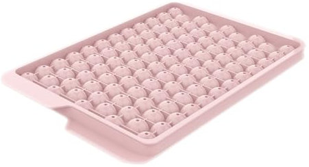 Mini Ice Cube Trays,Round Ice Cube Mold,0.6in Small Ice Maker for Freezer for Easy Release,Circle Ice Trays for Freezer with Lid,104 Cube Tray for Chilling Drinks Coffee Juice Cocktail