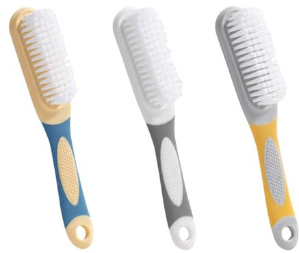 DINGFENG 3 Stück Schuhbürste Reinigungsbürste Kleiderbürste Weiche Borsten Bürste Haushalt Wäschebürste Mit Komfortablem, und Hochwertige Schuhbürste für Kunststoff, Naturfasern und Leder