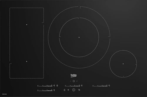 Beko HII 84700 UFT - Piano cottura induzione, n° 4 fuochi, 80x52 cm, Nero (Ricondizionato)