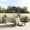 Iiaky Parasol de Jardin avec mât en Bois Anthracite 198x198x231 cm,Parasol De Jardin Exterieur,Protection UV,Parasol,