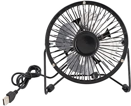 LiebeWH Ventilateur de Bureau USB Ultra Silencieux, Rotation à 360 °, Petit Ventilateur de Bureau Portable, Mini Ventilateur USB avec Interrupteur à Une Touche, Conception pour Usage au
