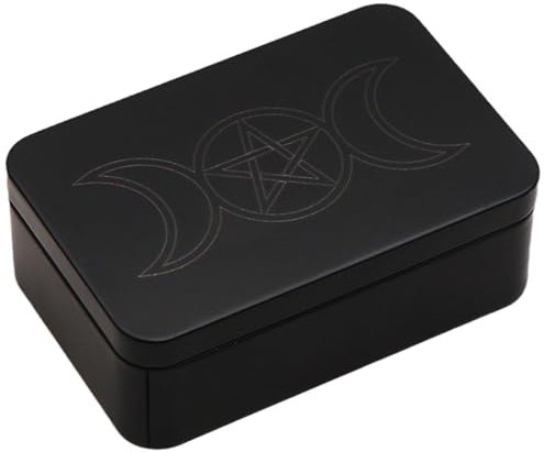 YOGOTEU Tarotkarten-Boxen, rechteckig, Metall, für Spiele, Tarots, Schmuck, Aufbewahrung, Poker-Spiele, leere Pokerkarten-Aufbewahrungsbox