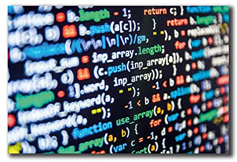 Poster und Drucke Computer Programmiercode Funny Science Technology Wandkunst Poster Schlafzimmer Schlafsaal Canvas Malerei Wohnkultur(50x70cm No Frame)