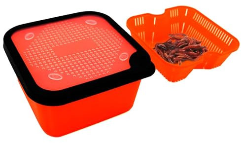 Generisch Angeln Wurm Köder Eimer, Angeln Lebendköder Wurm Box - Lebendködereimer zum Angeln,Mit Innenrahmen für lebende Köder zum Angeln, Ausrüstung für lebende Karpfen-Angelköder