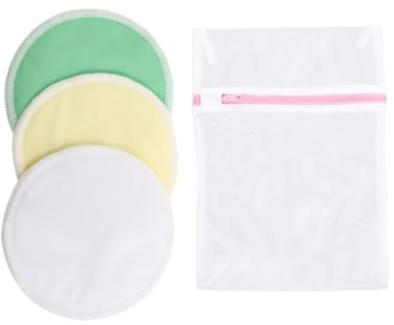 Coppette in Fibra di Bambù Assorbilatte Riutilizzabili 4 Pezzi | Membrana Tpu, Struttura a Tre Strati, Assorbenza Rapida e Resistenza, per Allattamento Quotidiano Colore Casuale