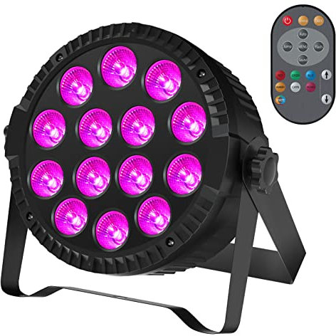 HOLDLAMP 14 x 6 RGBW LED Par Luce da palcoscenico con telecomando e attivazione del suono, DMX 4/8 CH LED Par Faro per DJ Bar KTV Disco Compleanno Festa