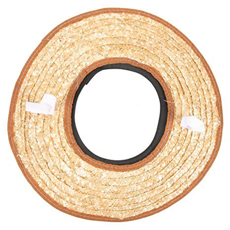 HOMSFOU Atmungsaktiver Strohhut mit Sonnenschutz LED Kettensäge Schutzhelm mit breiter Krempe Schild Abs Gartenarbeit gartenvliese Bauhut, Strohsonnenschutz Schutzhelm-Krempenschutz Yellow